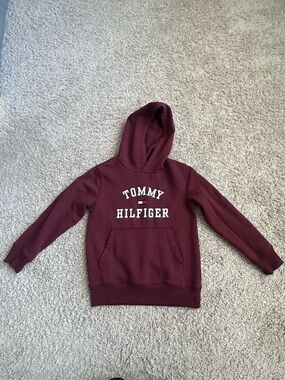 Tommy Hilfiger Kids Burgundy Hooded Sweatshirt